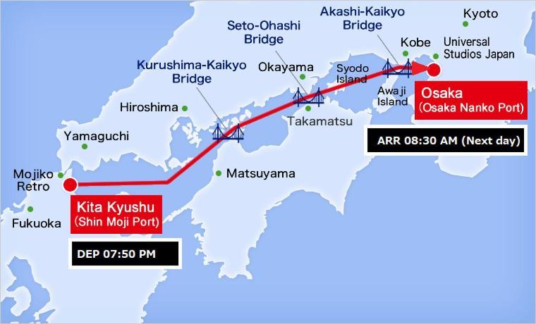 Meimon Taiyo Ferry 2Nd Sailing From Kitakyushu To Osaka Hotell Eksteriør bilde